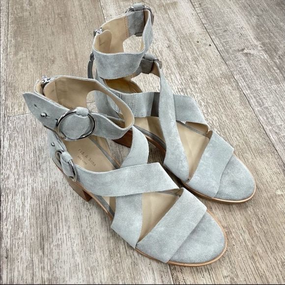 Rag & Bone Mari Sandals In Cemento Suede size 7 - Picture 6 of 11